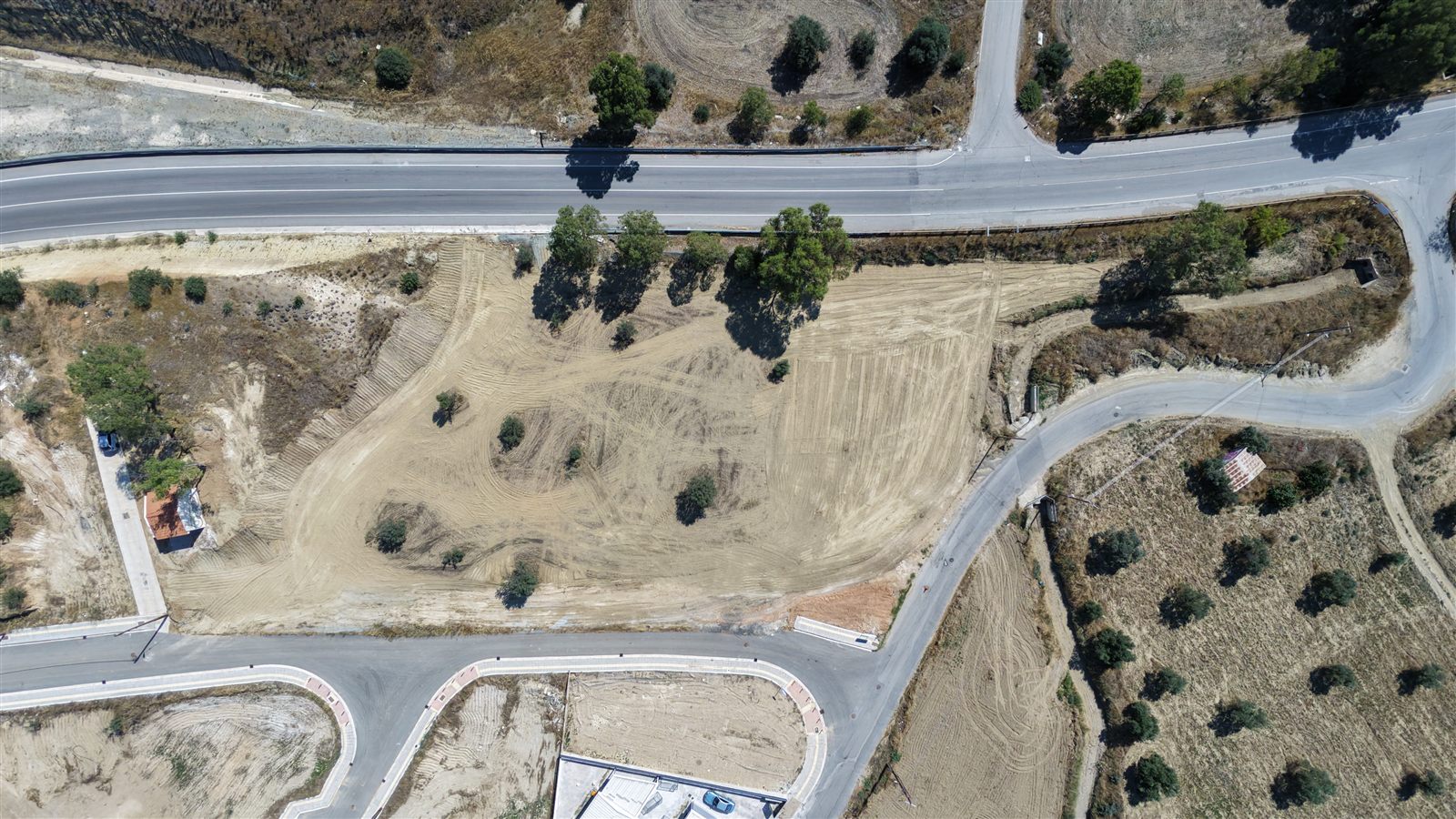 Εργασίες διαχωρισμού οικοπέδων Τσέρι Λευκωσία - αεροφωτογραφία κάτοψη 2026